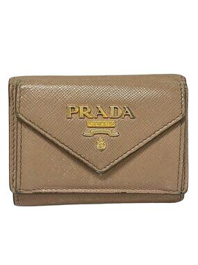 Prada Beige Leather Wallet